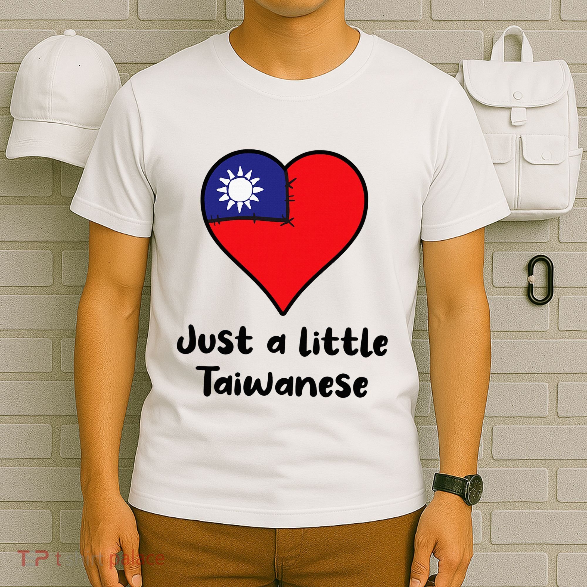 Just A Little Taiwanese Taiwan Flag Heart T-Shirt