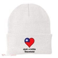 Just A Little Taiwanese Taiwan Flag Heart Beanie thumb 0
