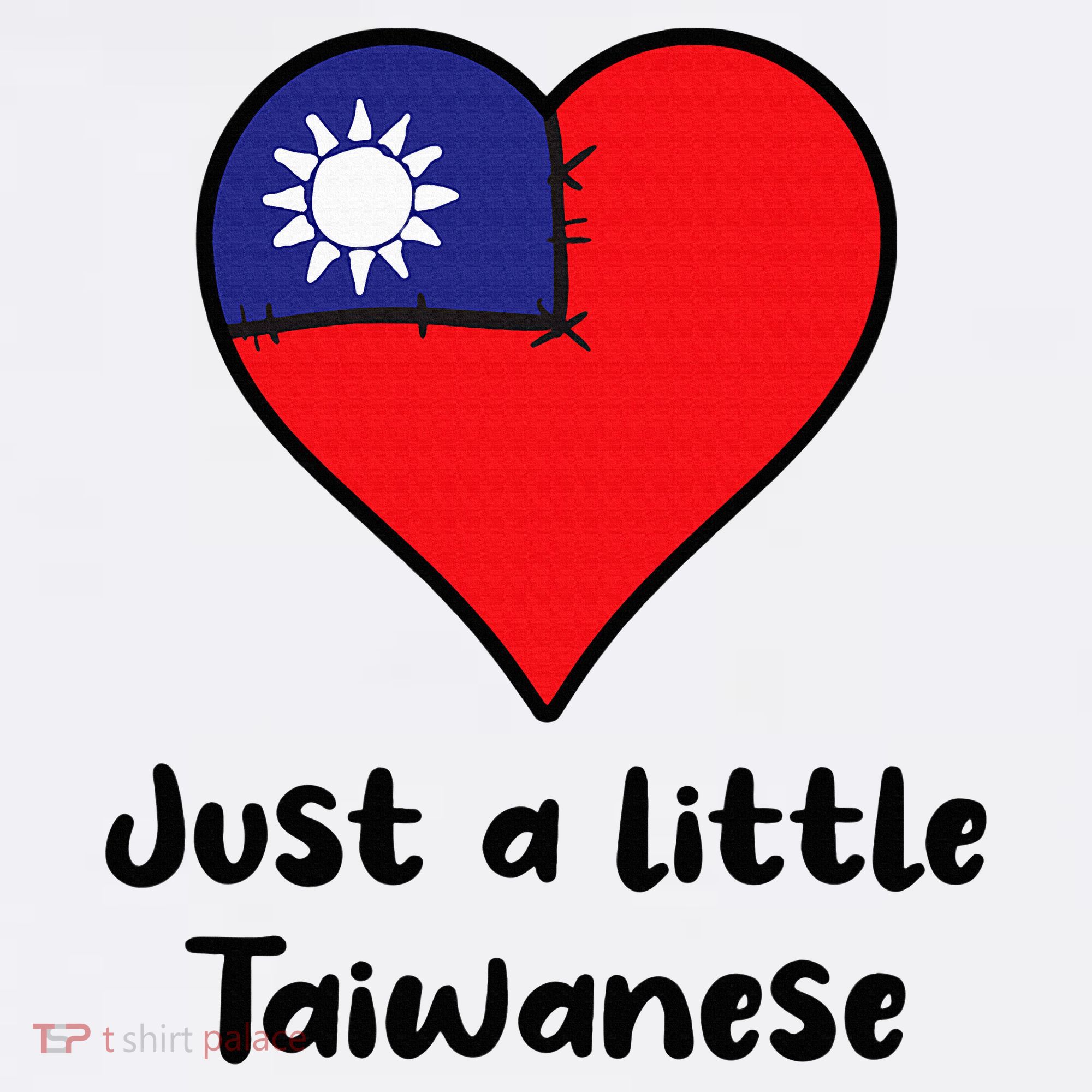 Just A Little Taiwanese Taiwan Flag Heart Women's Hoodie