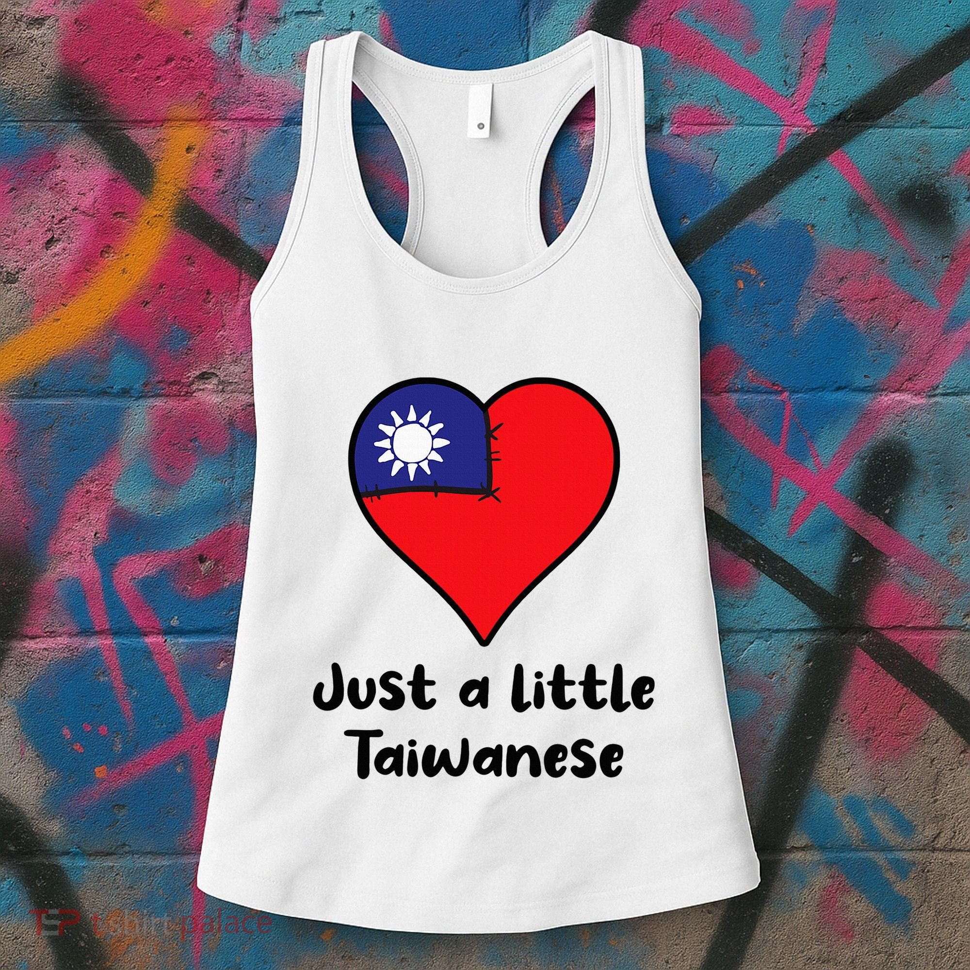Just A Little Taiwanese Taiwan Flag Heart Women's Tank Top