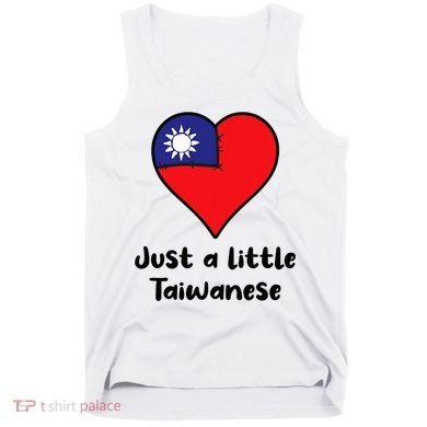 Just A Little Taiwanese Taiwan Flag Heart Tank Top