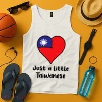 Just A Little Taiwanese Taiwan Flag Heart Tank Top thumb 4