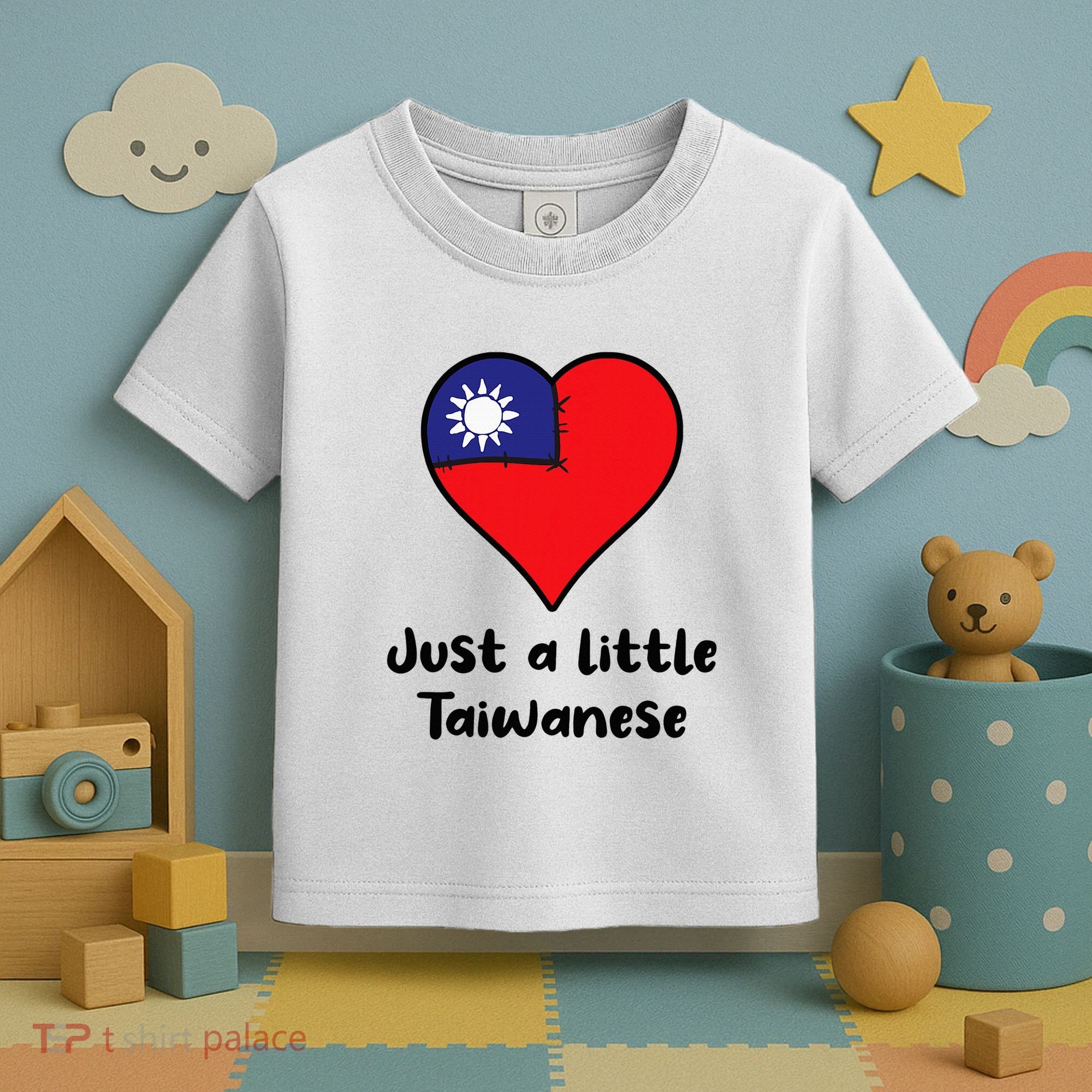 Just A Little Taiwanese Taiwan Flag Heart Toddler T-Shirt