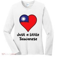 Just A Little Taiwanese Taiwan Flag Heart Women's Long Sleeve Shirt thumb 0