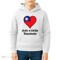 Just A Little Taiwanese Taiwan Flag Heart Kids Hoodie thumb 4