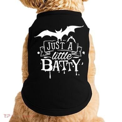 Just A Little Batty Funny Halloween Doggie Tank