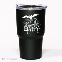 Just A Little Batty Funny Halloween Tumbler thumb 0