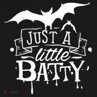 Just A Little Batty Funny Halloween Ornament thumb 1