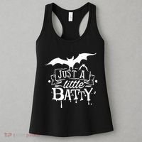 Just A Little Batty Funny Halloween Women's Tank Top thumb 3