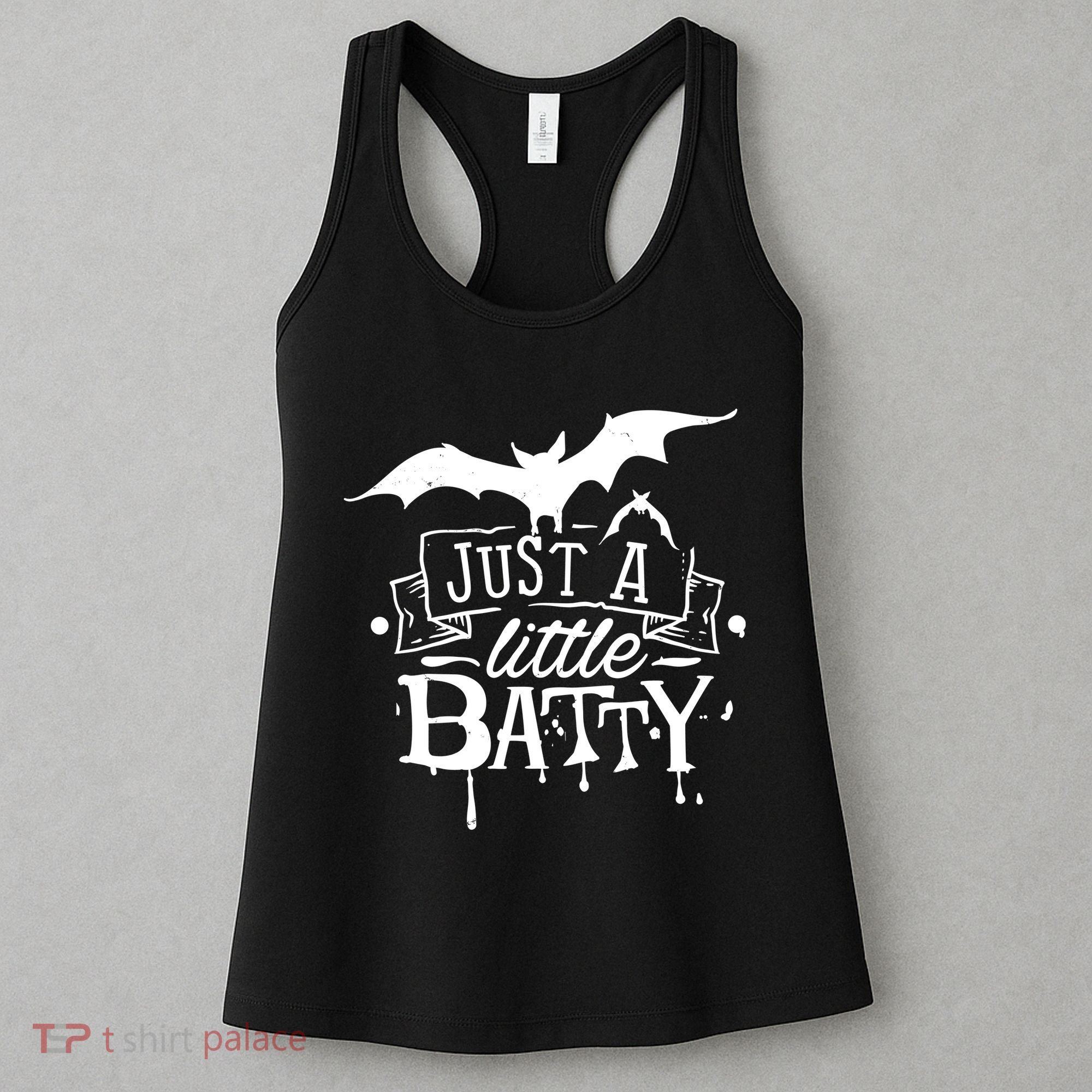 Just A Little Batty Funny Halloween Women's Tank Top