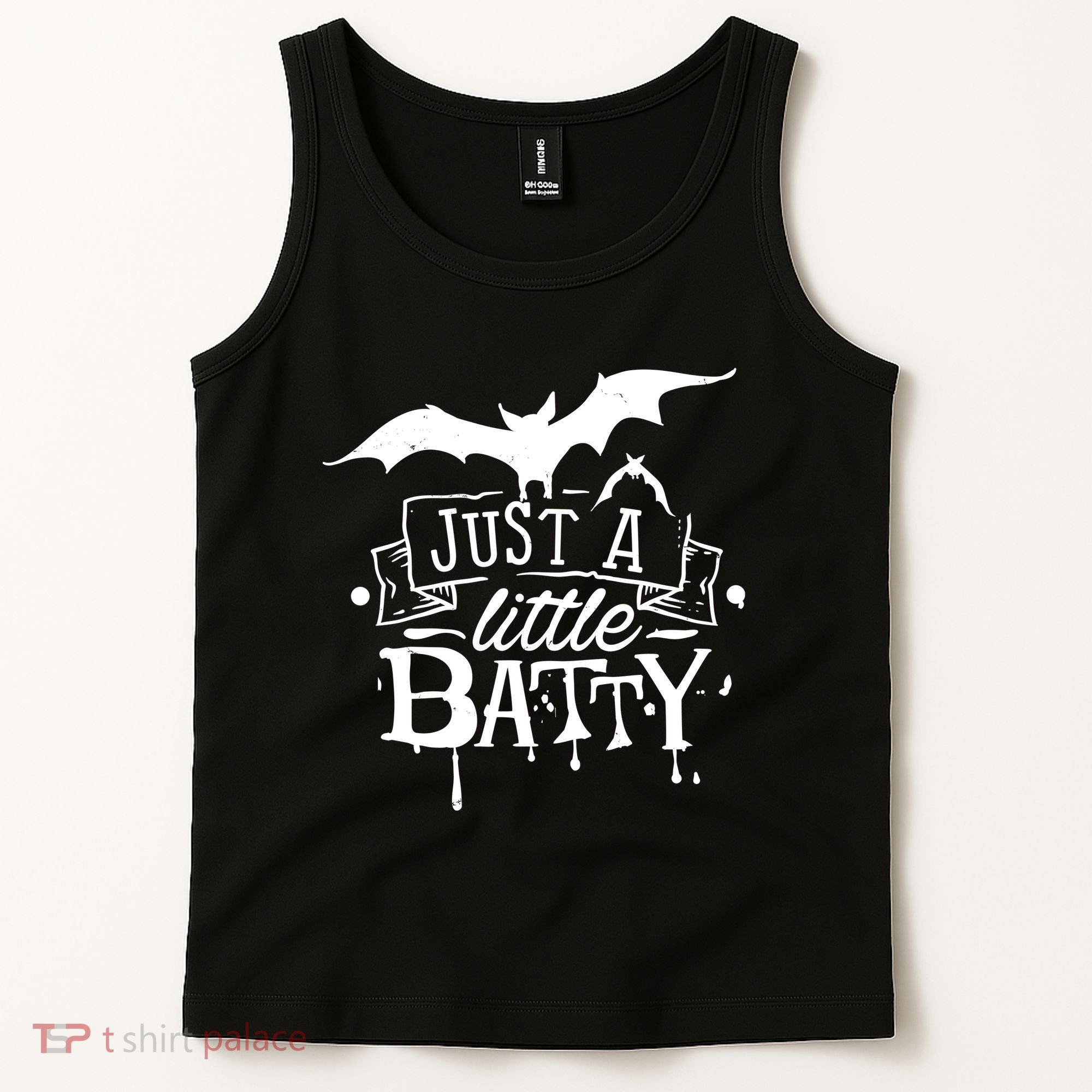 Just A Little Batty Funny Halloween Tank Top