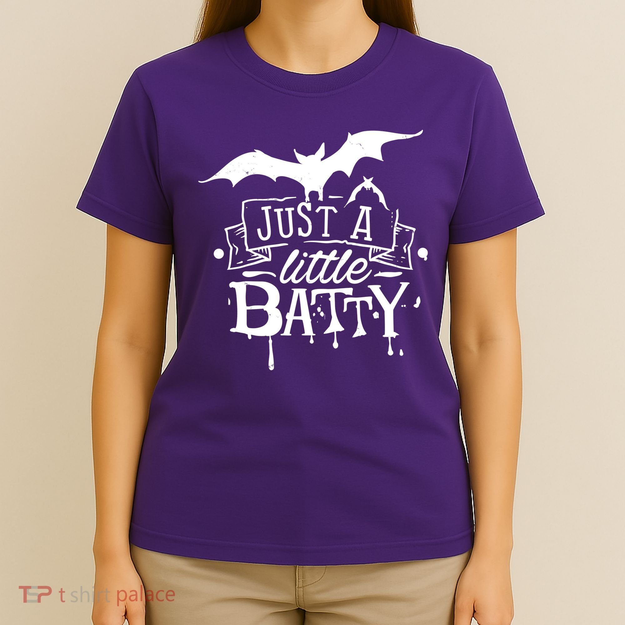 Just A Little Batty Funny Halloween T-Shirt