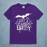 Just A Little Batty Funny Halloween T-Shirt thumb 5