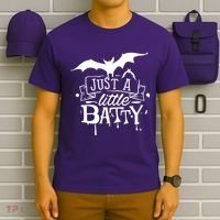 Just A Little Batty Funny Halloween T-Shirt thumb 6