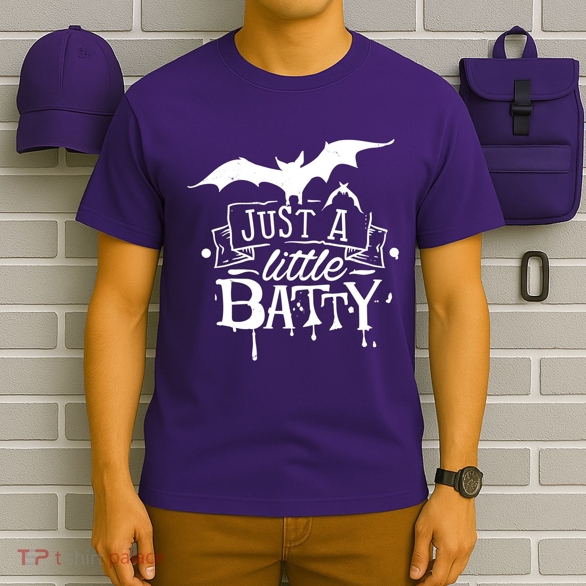 Just A Little Batty Funny Halloween T-Shirt
