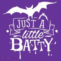 Just A Little Batty Funny Halloween Toddler Hoodie thumb 2