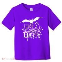 Just A Little Batty Funny Halloween Toddler T-Shirt thumb 0