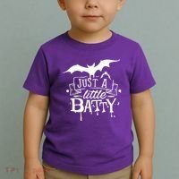 Just A Little Batty Funny Halloween Toddler T-Shirt thumb 2