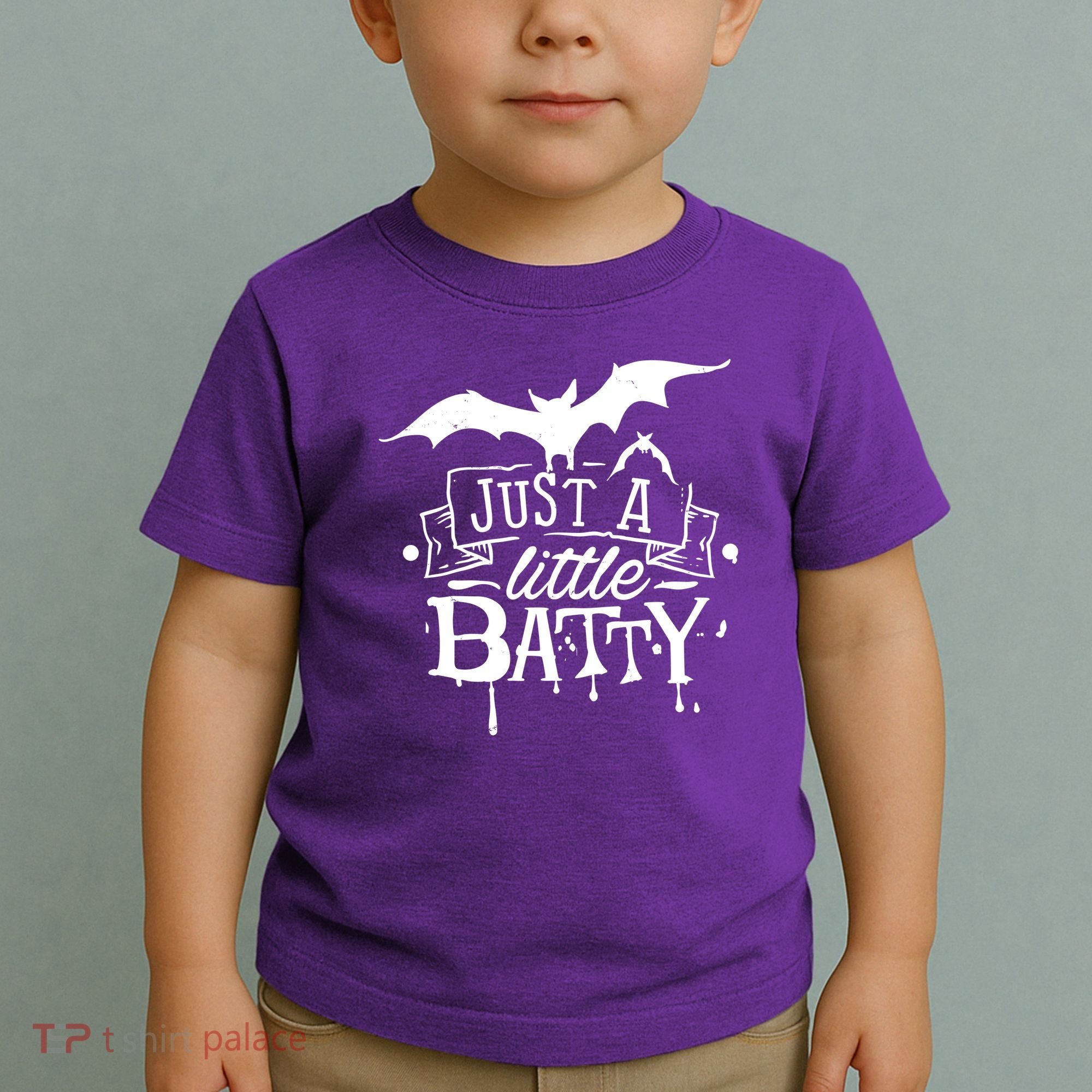 Just A Little Batty Funny Halloween Toddler T-Shirt