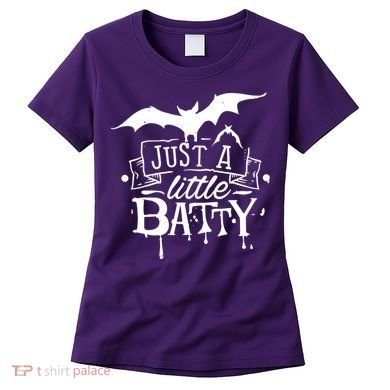 Just A Little Batty Funny Halloween Women's T-Shirt