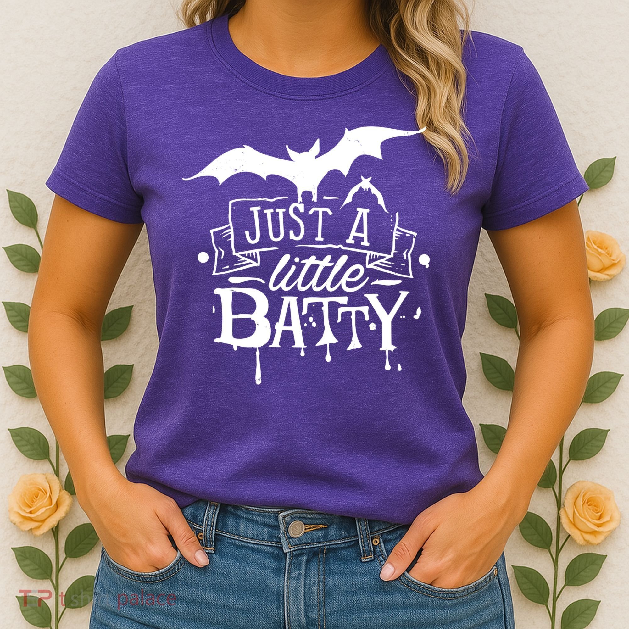 Just A Little Batty Funny Halloween Women's T-Shirt