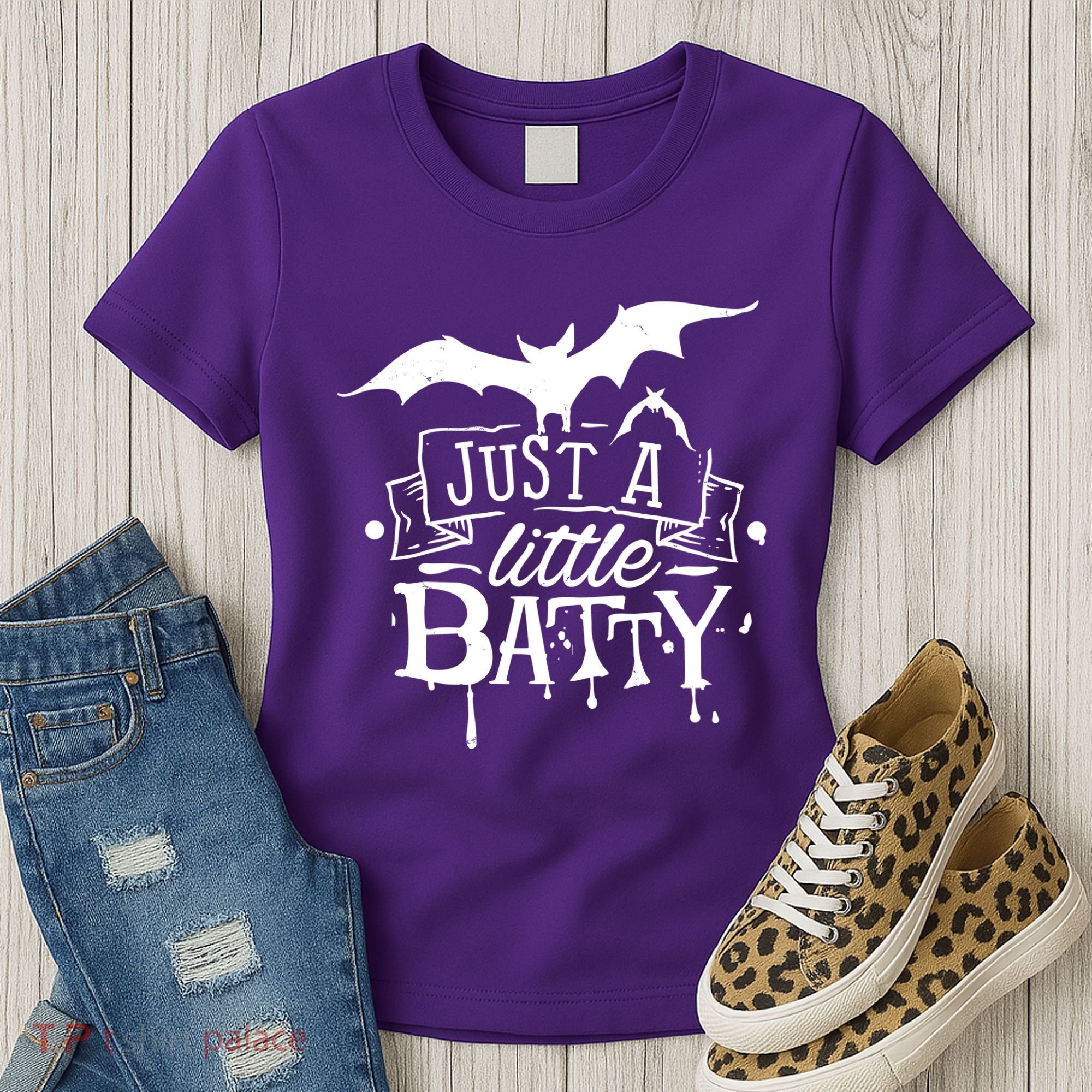 Just A Little Batty Funny Halloween Women's T-Shirt