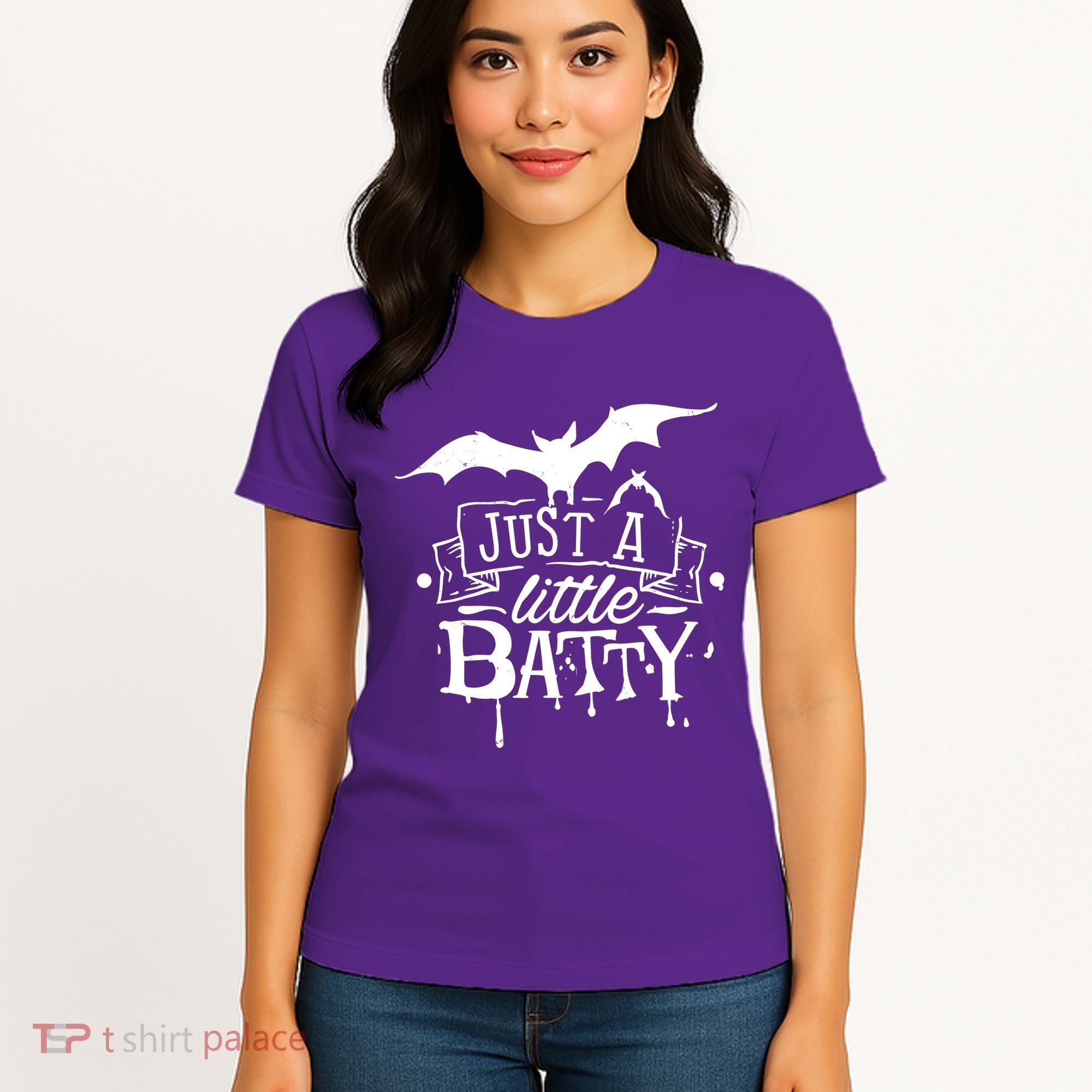 Just A Little Batty Funny Halloween Women's T-Shirt