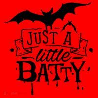 Just A Little Batty Funny Halloween Santa Hat thumb 1