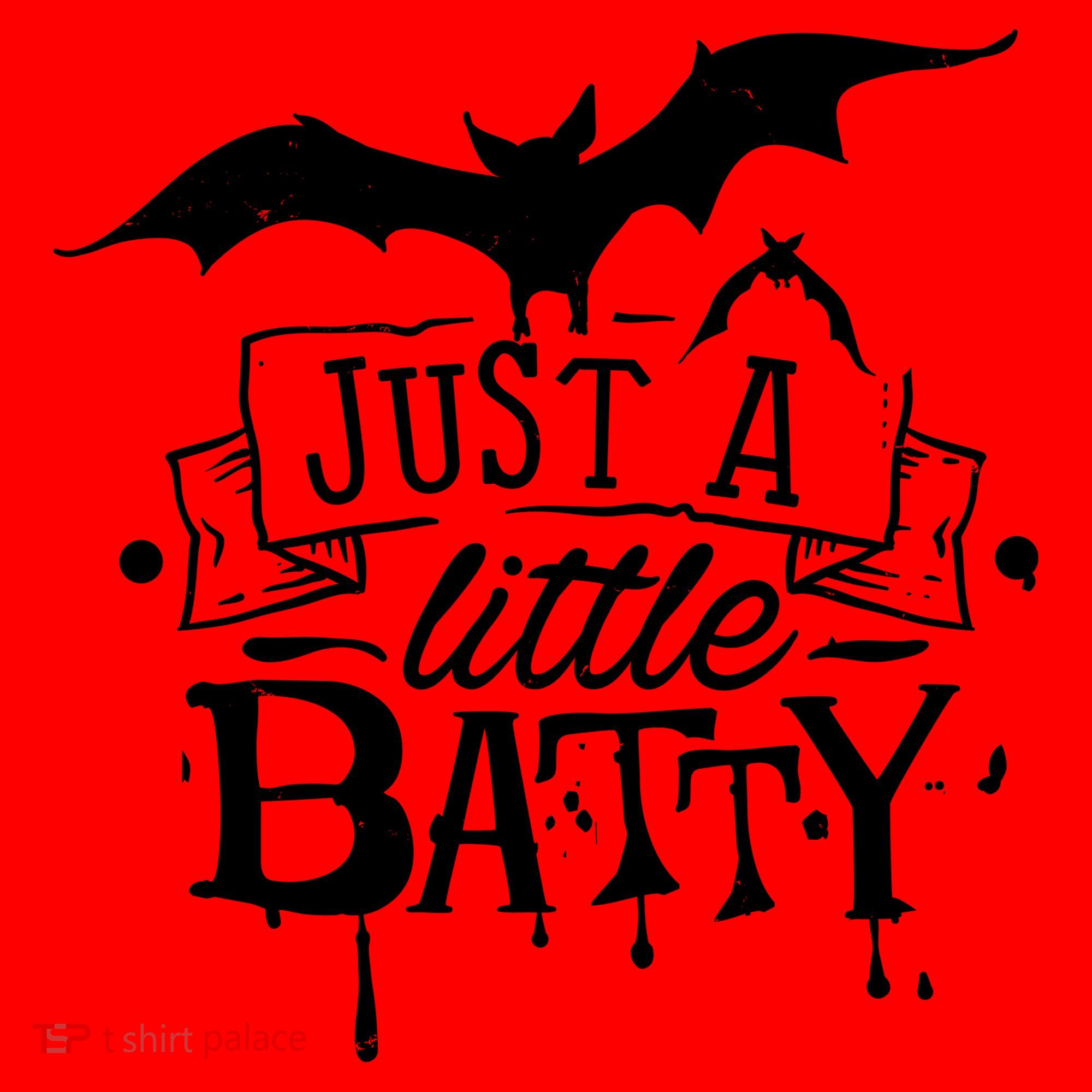 Just A Little Batty Funny Halloween Santa Hat