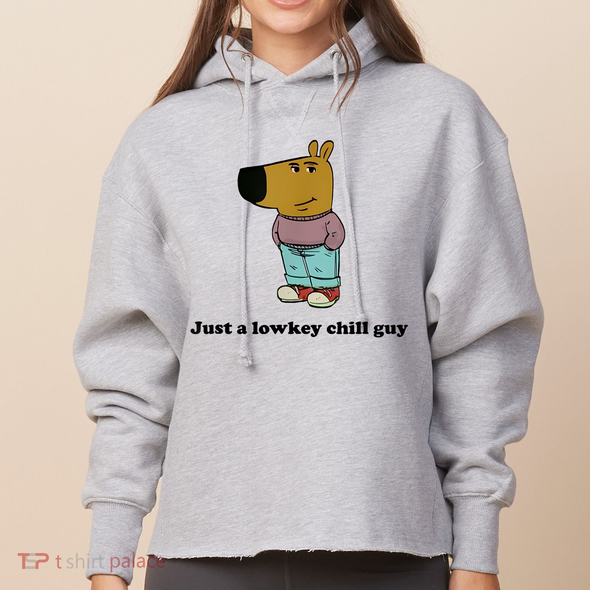 Just A Lowkey Chill Guy Ladies Heavyweight Boxy Pullover Hoodie