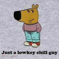 Just A Lowkey Chill Guy Ladies Heavyweight Boxy Pullover Hoodie thumb 2