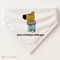 Just A Lowkey Chill Guy USA-Made Doggie Bandana thumb 0