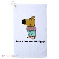 Just A Lowkey Chill Guy Golf Towel thumb 0