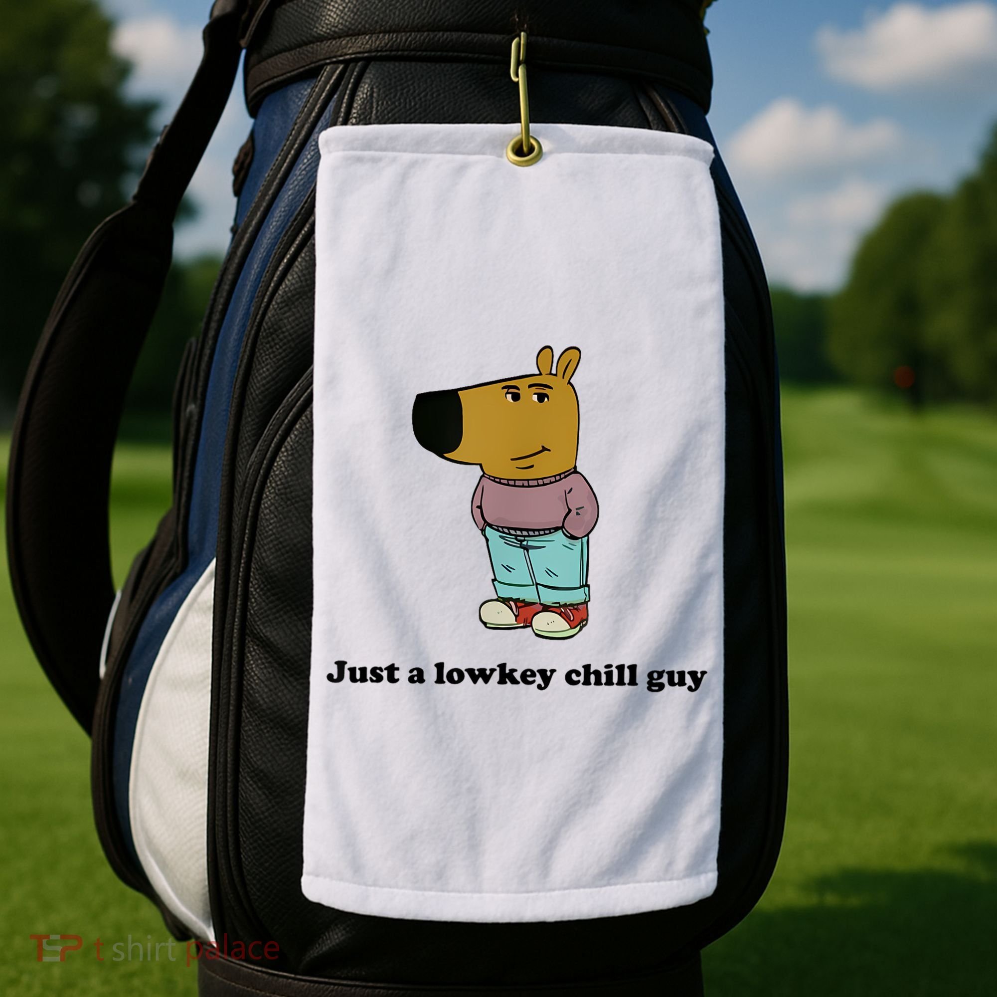 Just A Lowkey Chill Guy Golf Towel