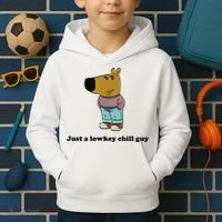 Just A Lowkey Chill Guy Kids Hoodie thumb 2