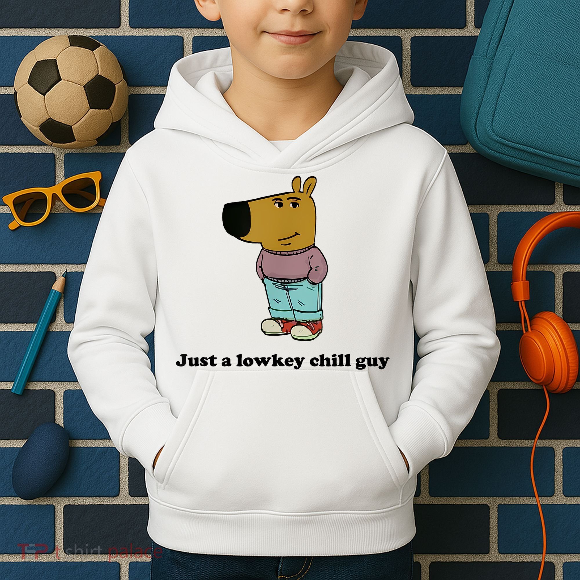 Just A Lowkey Chill Guy Kids Hoodie