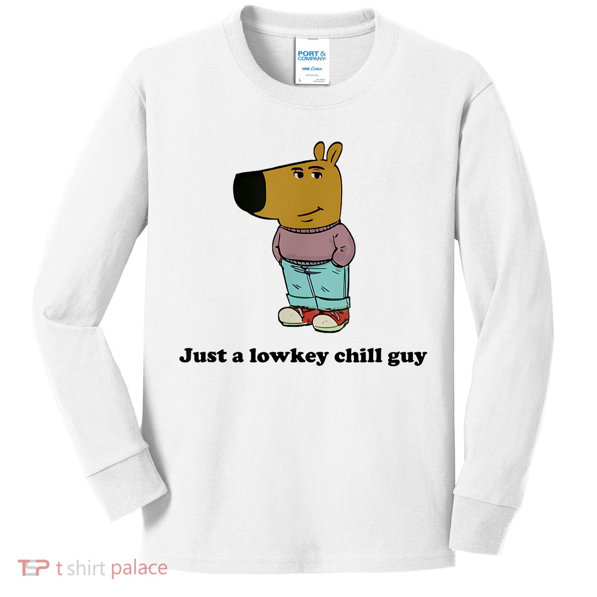 Just A Lowkey Chill Guy Kids Long Sleeve Shirt