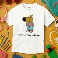 Just A Lowkey Chill Guy Kids T-Shirt thumb 3