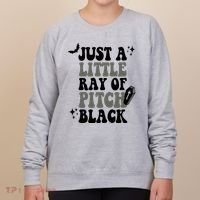 Just A Little Ray Of Pitch Black Halloween Women's Sweatshirt thumb 0