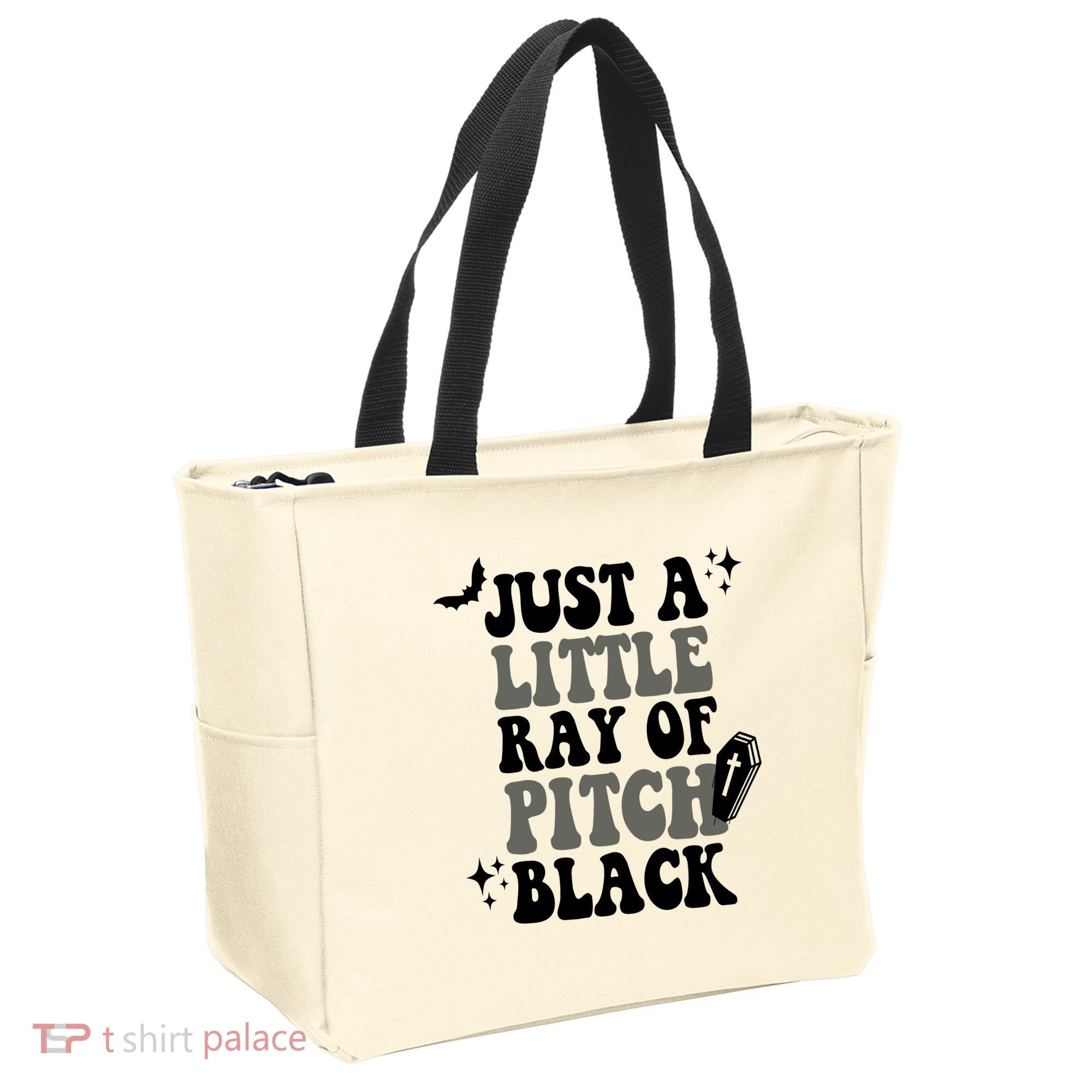 Just A Little Ray Of Pitch Black Halloween Tote Bag