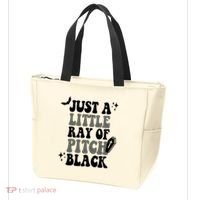 Just A Little Ray Of Pitch Black Halloween Tote Bag thumb 3