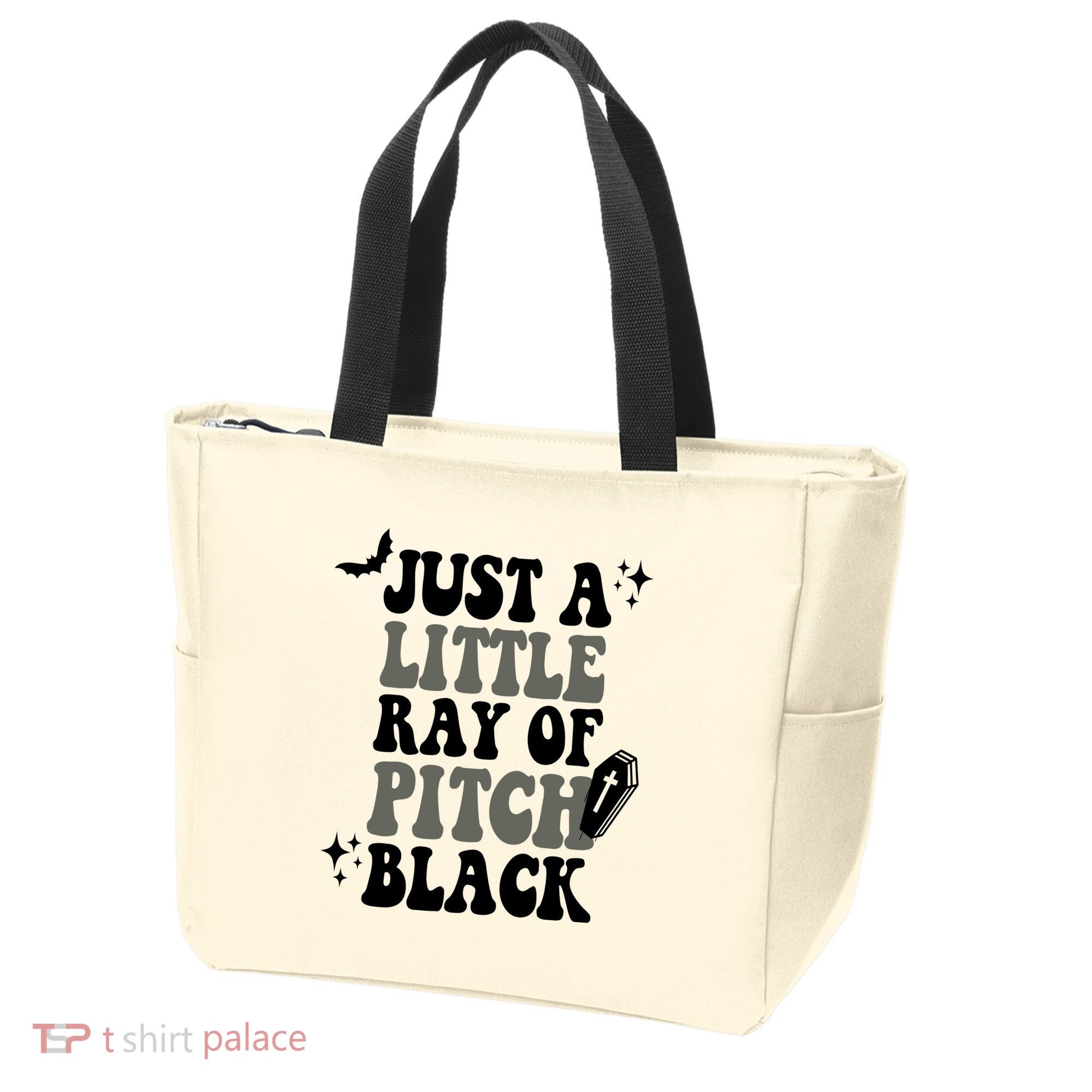 Just A Little Ray Of Pitch Black Halloween Tote Bag
