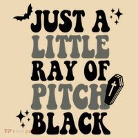 Just A Little Ray Of Pitch Black Halloween Tote Bag thumb 4