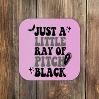 Just A Little Ray Of Pitch Black Halloween Coaster thumb 0