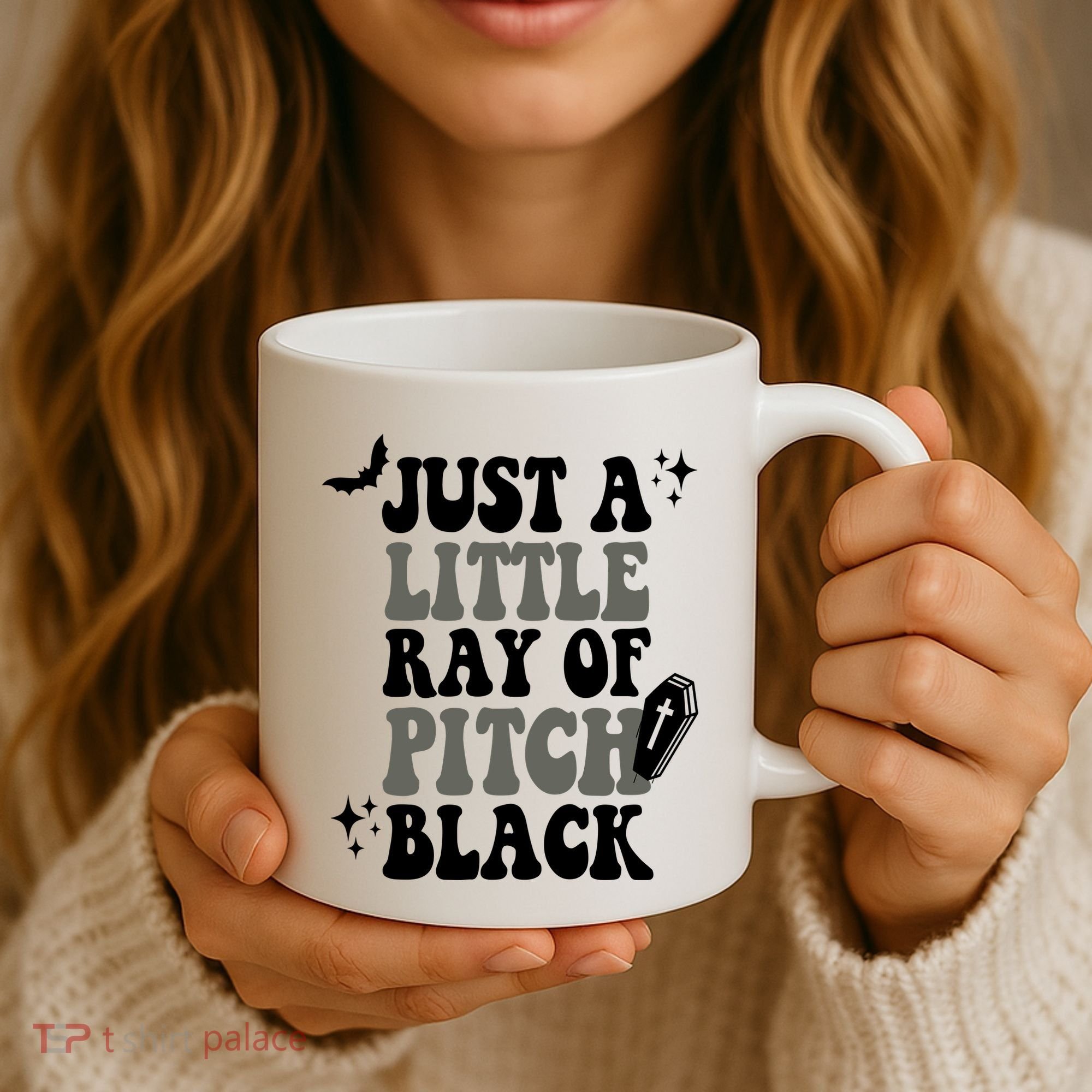 Just A Little Ray Of Pitch Black Halloween Coffee Mug