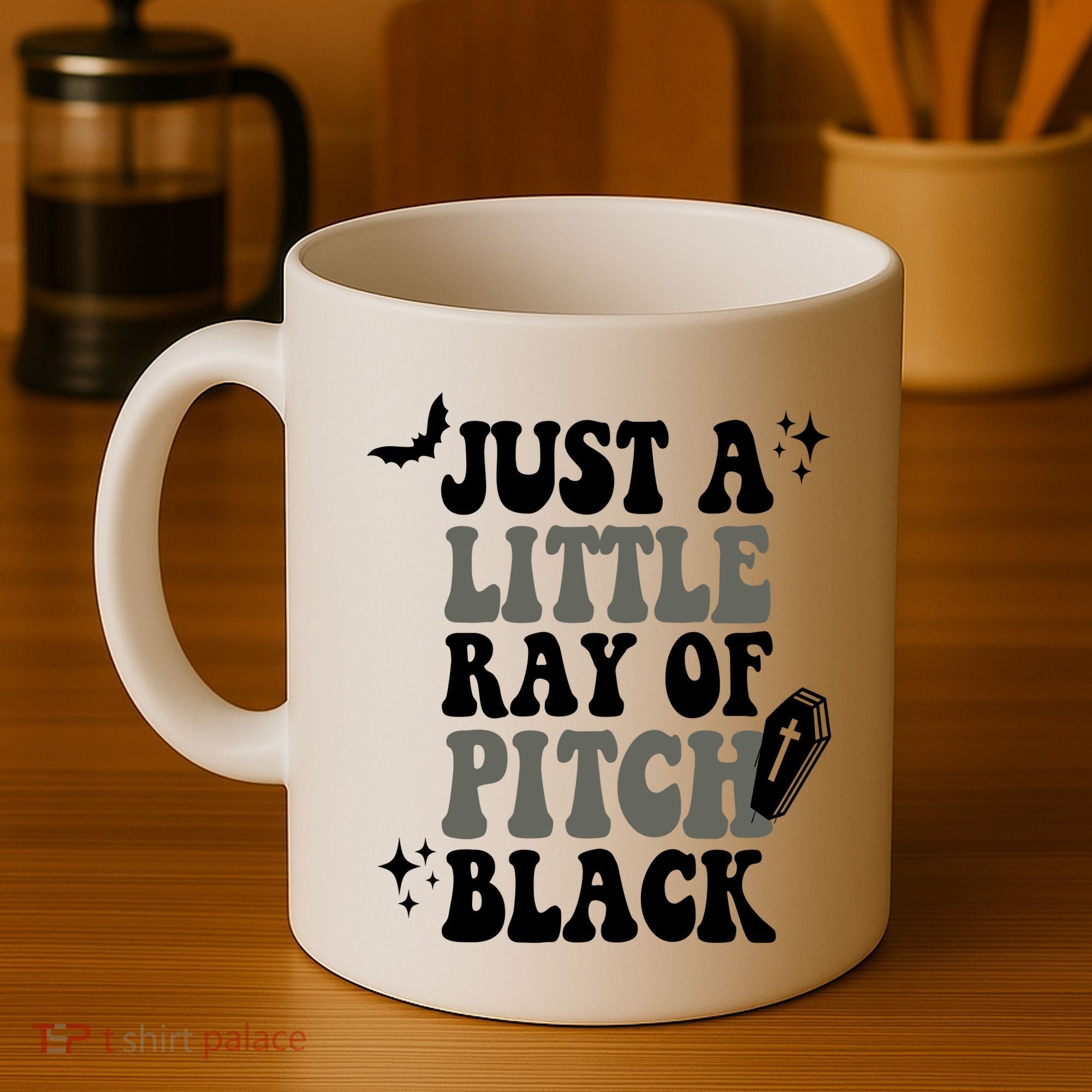 Just A Little Ray Of Pitch Black Halloween Coffee Mug