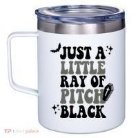 Just A Little Ray Of Pitch Black Halloween 12oz Stainless Steel Coffee Mug thumb 2