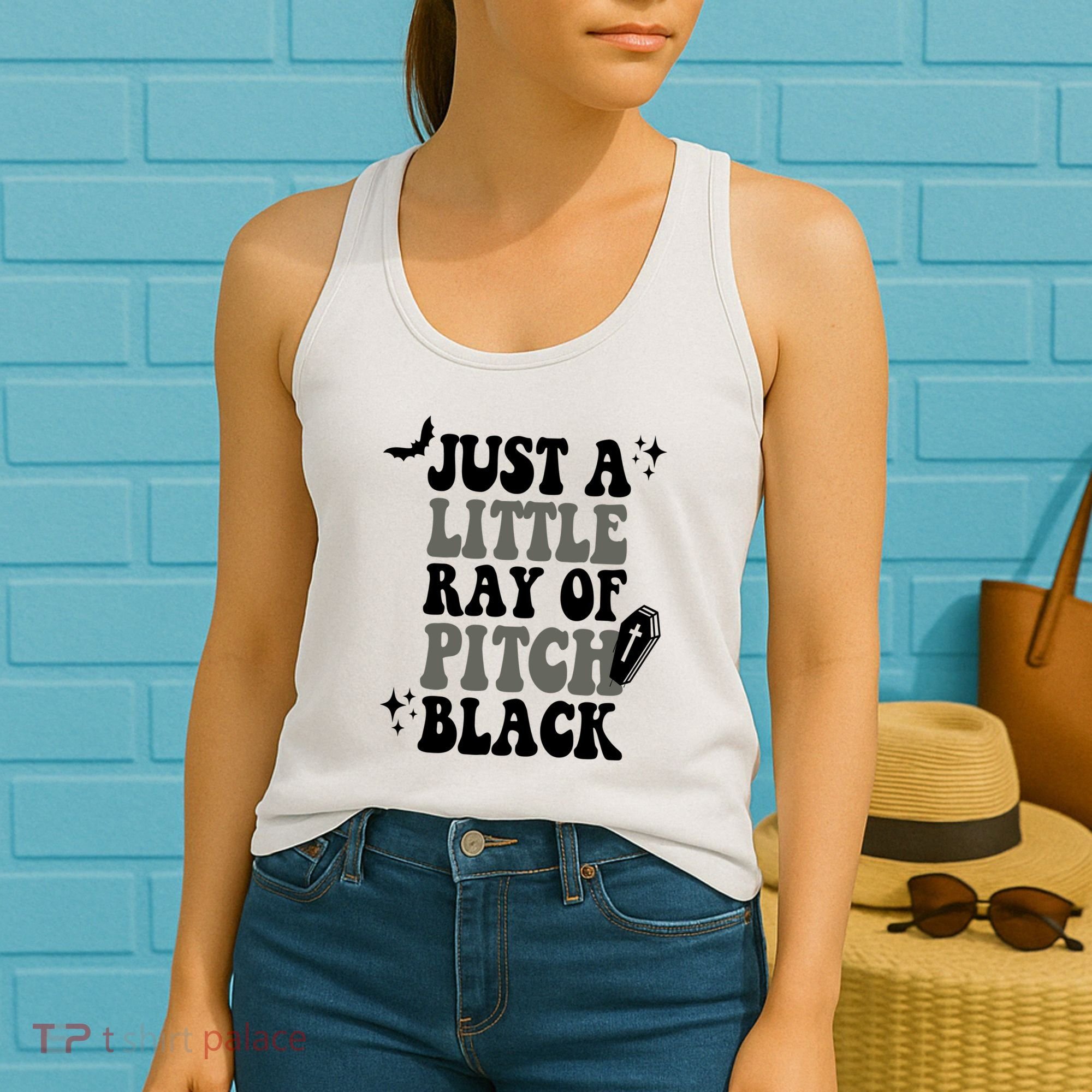 Just A Little Ray Of Pitch Black Halloween Women's Tank Top