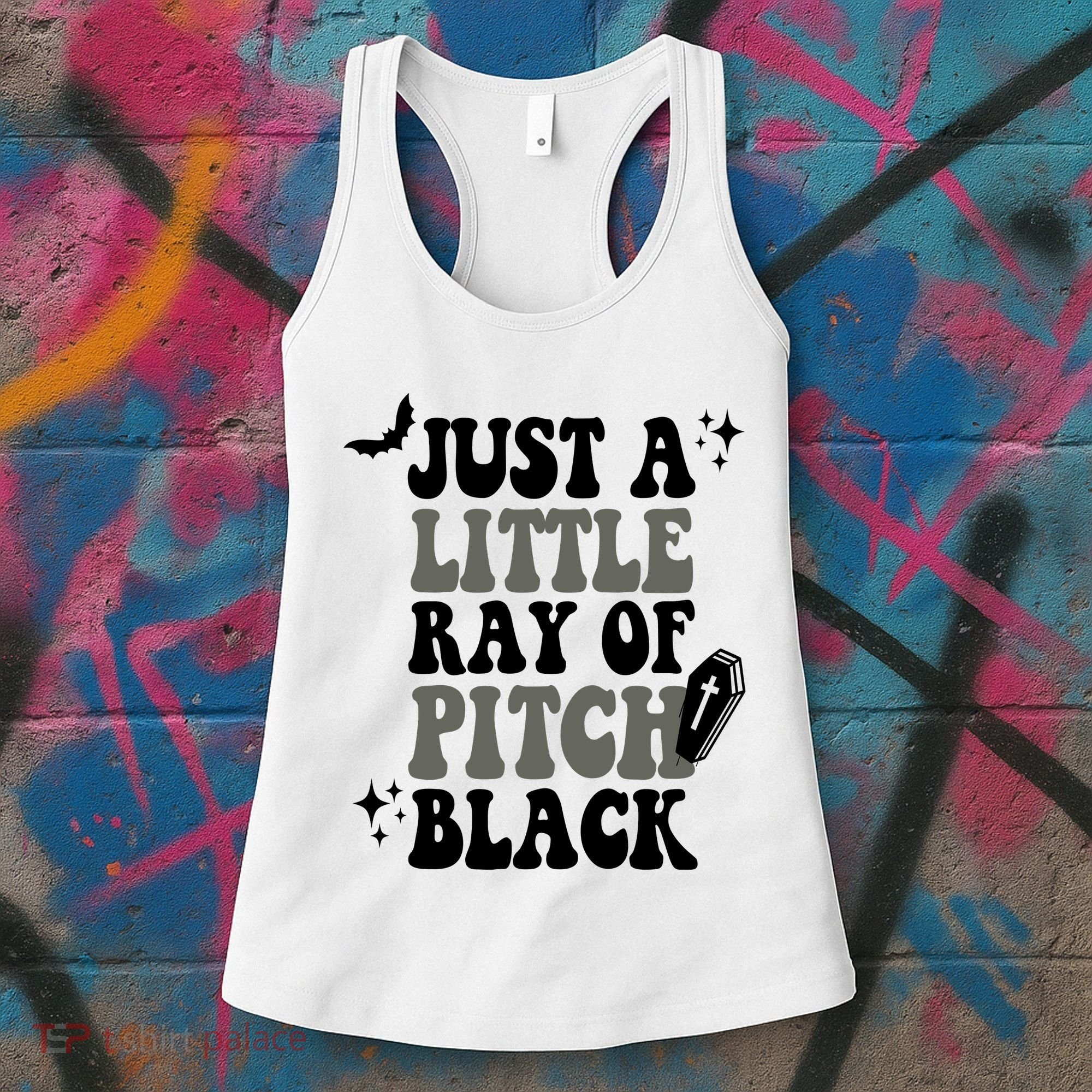Just A Little Ray Of Pitch Black Halloween Women's Tank Top