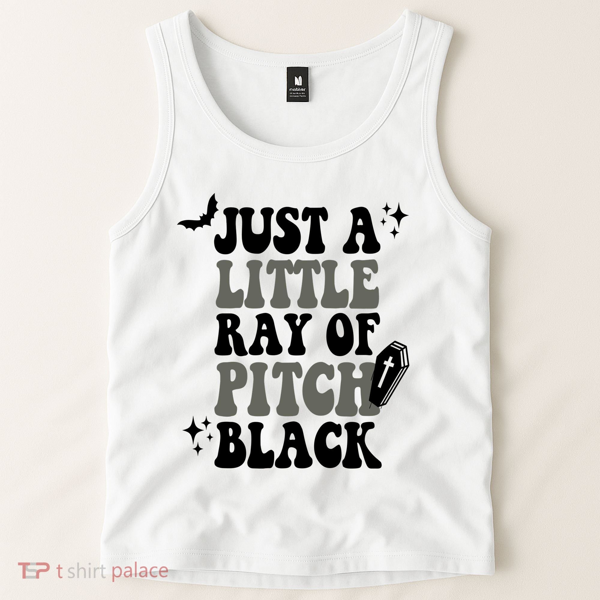 Just A Little Ray Of Pitch Black Halloween Tank Top